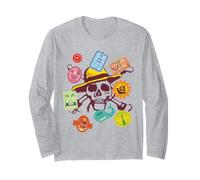 One Piece Skull Travel Stickers Long Sleeve T-Shirt