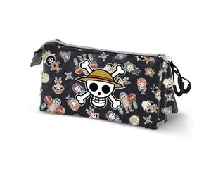 One Piece Skull-Triple Pencil Case, Multicolour, 23 x 11 cm