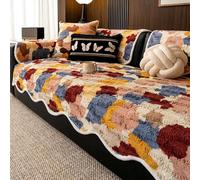 one-piece sofa cover 90 * 180cm/35.43 * 70.87in Non Slip Washable Sofa Seat Covers for Settees Couch Armchair, Thickened Furniture Protector for Living Room Decor