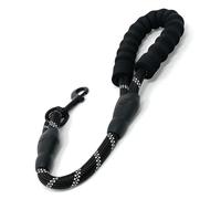 One Piece Soft Padded Short Dog Leash Non-Slip Comfortable Handle Short Dog Ropes Useful Reflective Threads Dog Leash for Small Medium Large Dogs