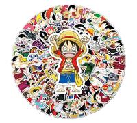 ONE Piece Stickers 100Pcs for Water Bottles Laptop Computer Skateboard, Cute Sticker Gift for Kids Teens Waterproof