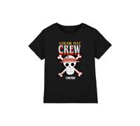 One Piece Straw Hat Crew Logo Kids T-Shirt, Black | Size: 9-11 Years One Piece Black 9-11 Years