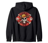 One Piece Straw Hat Crew Skull Zip Hoodie