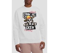 One Piece Straw Hat Crew Sweatshirt, White | Size: Small One Piece White S