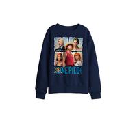 One Piece Straw Hat Group Kids Sweatshirt, Navy | Size: 9-11 Years One Piece Navy 9-11 Years