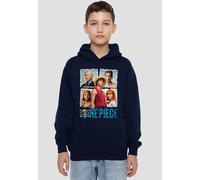 One Piece Straw Hat Group Youth Kids Pull-Over Hoodie, Navy One Piece Navy 12-13 Years