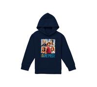 One Piece Straw Hat Group Youth Kids Pull-Over Hoodie, Navy | Size: 7-8 Years One Piece Navy 7-8 Years