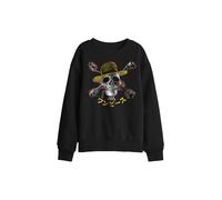 One Piece Straw Hat Jolly Roger Kids Sweatshirt, Black | Size: 7-8 Years One Piece Black 7-8 Years