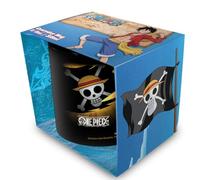One Piece (Straw Hat Logo Black Pod Mug, Black Ceramic Mug 315ml / 11oz, Officially Licensed by Pyramid International, Ideal for Home, Office or Gift Use