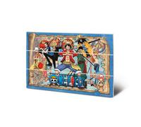 One Piece Straw Hat Pirates Map Print Multicoloured (20Cm X 29.5Cm)