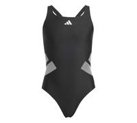 adidas Girl's Logo C-Back Swimsuit Kids, Black/White, 5-6 Years