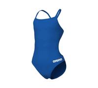 ARENA Solid Challenge Team Junior Girl's One-piece Swimsuit, Fast-Drying Sports Swimwear, MaxLife Fabric with Maximum Chlorine Resistance and UPF 50+ UV Protection Royal-White