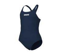 ARENA Solid Swim Pro Team Girls' One-piece Swimsuit, Quick-Drying, Sports Swimsuit in MaxLife ECO-Fabric with Chlorine Resistance and UPF 50+ UV Protection Navy-White