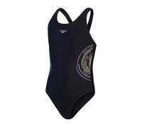 One-piece swimsuit for girls Speedo Eco Placmement Muscleb Black 6 years