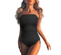 One Piece Swimsuit for Women My Orders UK Tummy Control V Neck Halter Neck Swimsuit Women's One-Piece Swimwear Color Spelling Long Swimming Costumes 60th Birthday Gifts for Women Black