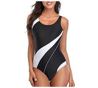 One Piece Swimsuit for Women My Orders UK Tummy Control V Neck Modest Swimwear Mesh One Piece Swimsuit Gradient Color Women Swimming Costume White
