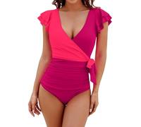 One Piece Swimsuit Size 10, Quick Dry Women's Muslim Swimming Costume Sequin No Rims Wpush up Monokinis Swimming Swimsuits for Women March Birthstone Gifts Holiday Essentials Hotpink