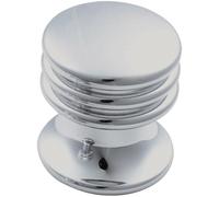 One Piece Textured Cupboard Door Knob 15.5mm Diameter Polished Chrome