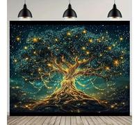 One piece the Galaxy and star themed background of Tree Life suitable for parties graduation ceremonies party banner
