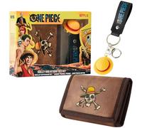One Piece Wallet & Keyring Set for Boys Men & Teens, Card Cases & Money Organisers with Keychain, Netflix Anime Gifts for Him