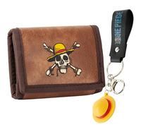One Piece Wallet & Keyring Set for Boys Men & Teens, Card Cases & Money Organisers with Keychain, Netflix Anime Gifts for Him