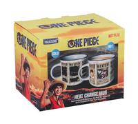Paladone Heat Changing Mug – One Piece Wanted Straw Hat Pirates, Officially Licensed, 350ml