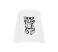 One Piece Wanted Posters Long Sleeve T-Shirt, White | Size: Medium One Piece White M