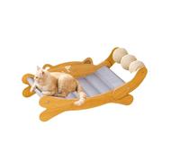 One-piece wear-resistant and non-shedding cat scratching board, with curved design, universal pet sofa for all seasons(07)
