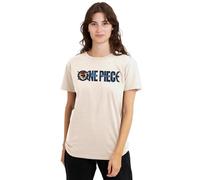 One Piece Women's (Netflix) Live Action Logo Ladies T Shirt, Natural, M