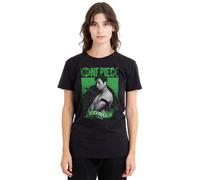 One Piece Women's (Netflix) Zoro Etched Portrait Ladies T Shirt, Black, M