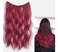 One piece women's wavy wig, fluffy and voluminous with additional wavy curls, seamless invisible color extensions