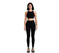 One-Piece Yoga Suit Naked Yoga Pants Set Clothing High-waisted Peach To Lift The Buttocks Fitness Suit Female Bra(Black set,M)