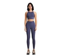 One-Piece Yoga Suit Naked Yoga Pants Set Clothing High-waisted Peach To Lift The Buttocks Fitness Suit Female Bra(Blue set,L)