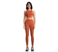 One-Piece Yoga Suit Naked Yoga Pants Set Clothing High-waisted Peach To Lift The Buttocks Fitness Suit Female Bra(Orange set,L)