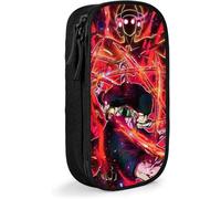 One Piece Zoro Anime Large-Capacity Pencil case, Stationery Bag, Multi-Function Stationery Box, Suitable for Young Men and Women-Black