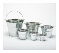 One Plain Silver Coloured 15cm (6") High Metal Bucket - Pot - Planter for Sweet Tree Kits, Plants, Favours, Storage (SIL01)