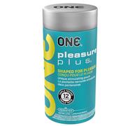 ONE® Pleasure Plus Condoms | Unique Stimulating Pouch for Increased Sensation | Vegan, Non-GMO, Natural Rubber Latex | 12 Count