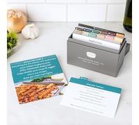 One Pot Meal Planner with 72 Recipe Cards (Photo Edition) - Weekly Menu Plans | Sturdy Recipe Box | 12 Reusable Grocery Shopping Lists | 5 Blank Recipe Cards | Recipe Card Protector | Recipe Ideas