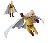 ONE-PUNCH MAN Figure Saitama Character Model PVC Face Replaceable Action Figure for Gift Desktop Decorations(15CM, Exquisite Box)