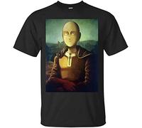 ONE Punch Man - Mona Lisa Saitama ONE Punch Man Saitama Adult T-Shirt G200 Ultra Cotton T-Shirt S Black