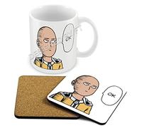 One Punch Man Ok Saitama Mug and Coaster Set by FT.