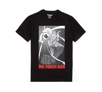 One Punch Man T Shirt for Men | Adults Saitama Superhero Series Black Short Sleeve Top | Game Anime Merchandise X-Large