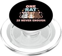 One Rat Is Never Enough For Rat Lovers And pet moms and dads PopSockets PopGrip for MagSafe