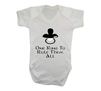 One Ring to Rule Them All Dummy Parody Baby Grow Vest, 0-3 Months, White