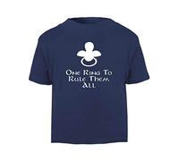 One Ring to Rule Them All Dummy Parody Short Sleeve Cotton Toddler t Shirt, 3-4 Years, Navy
