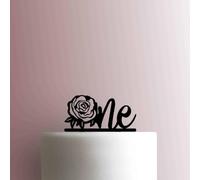 One Rose Acrylic Cake Topper 3mm Thick Premium Laser Cut Cake Decoration for Birthday, Wedding, Baby Shower & Party Cakes Durable Reusable