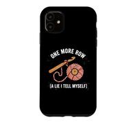 One Row More A Lie I Tell Myself Funny Crochet Yarn Crafter Case for iPhone 11