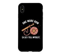 One Row More A Lie I Tell Myself Funny Crochet Yarn Crafter Case for iPhone XS Max