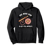 One Row More A Lie I Tell Myself Funny Crochet Yarn Crafter Pullover Hoodie