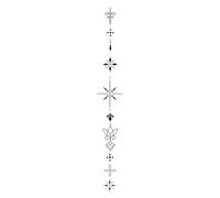 One Rune Spine Temporary Tattoo Stickers Long-lasting Waterproof For One To Two Weeks(TYPE A)